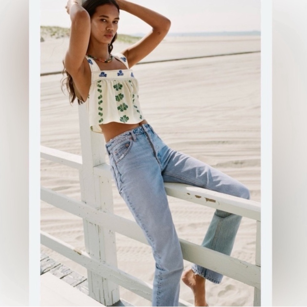 Zara embroiderd crop top - Picture 3 of 7